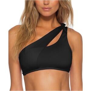 Becca by Rebecca Virtue NWOT Black Color Code Sadie Asymmetrical Top Size L